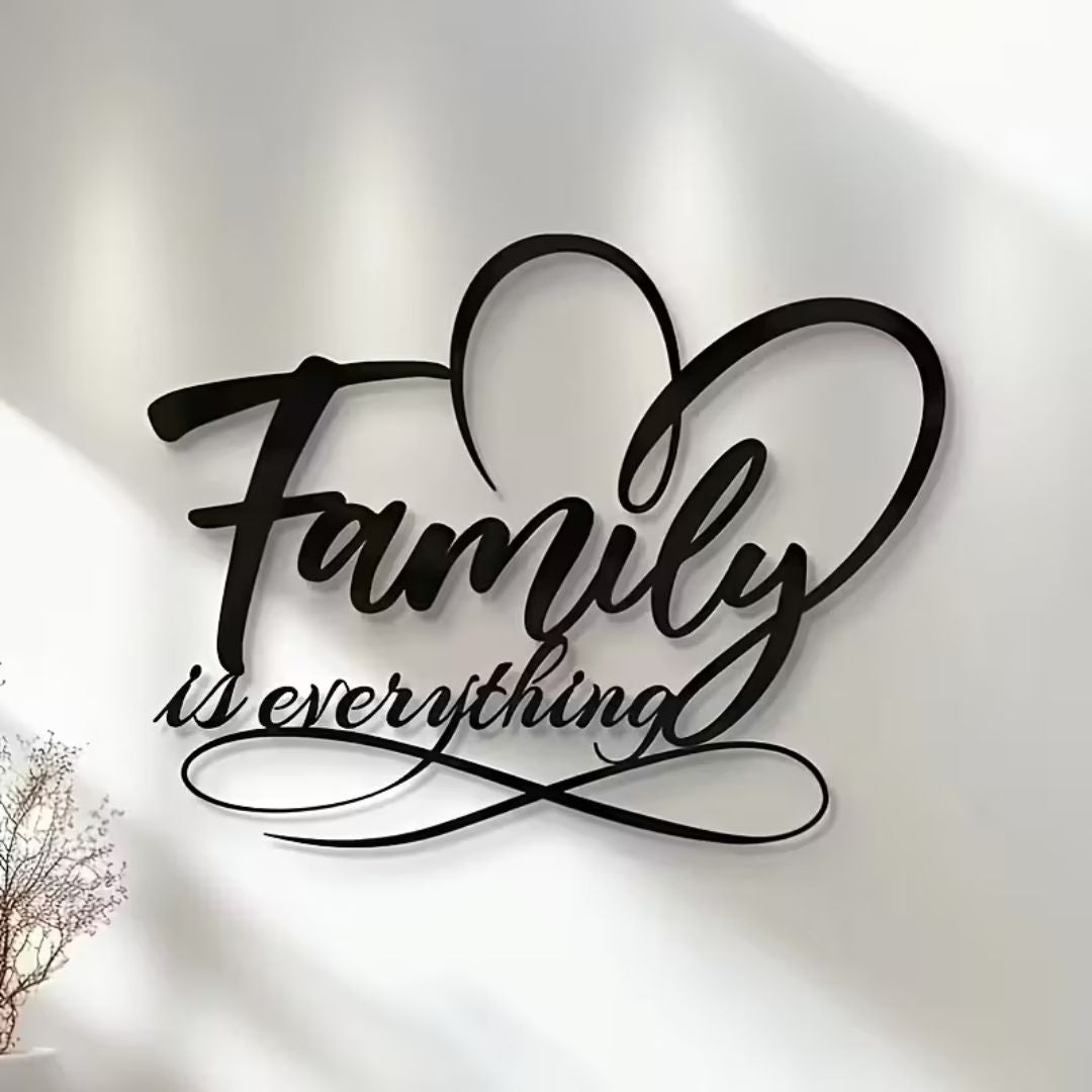 Shiny Acrylic Family Quote Wall Decor for Modern Home Interiors UAE