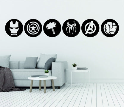 Avengers Wall Decor Set of 6 | Superhero