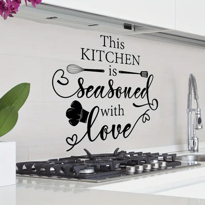 Kitchen Decor - This Kitchen is seasoned with Lover - Home Wall Decor
